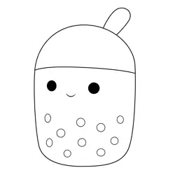 Bernise the Boba Tea Squishmallows Free Coloring Page for Kids