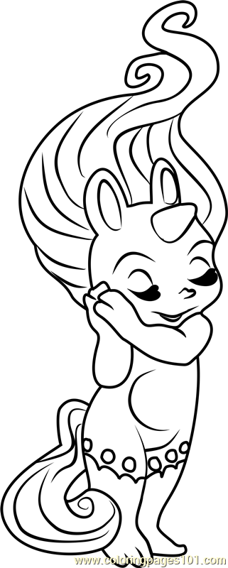 Lullaby Zelf Coloring Page - Free The Zelfs Coloring Pages