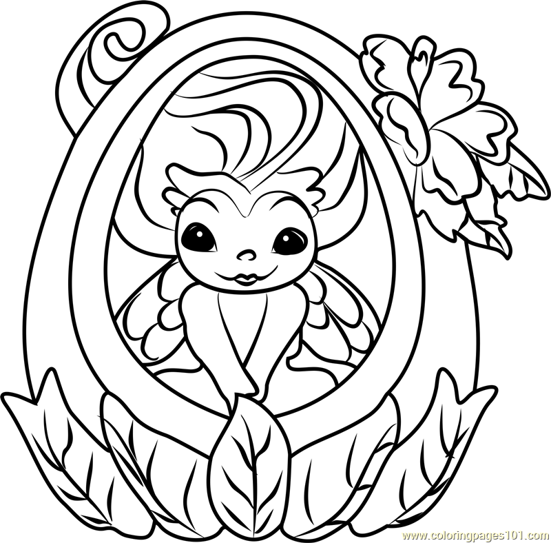 Rainglow Zelf Coloring Page - Free The Zelfs Coloring Pages