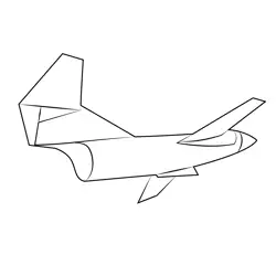 Aircraft In Flight Free Coloring Page for Kids