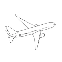 Airplane Free Coloring Page for Kids