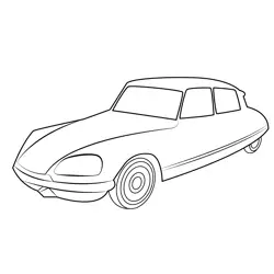 1958 Chevrolet Impala Free Coloring Page for Kids