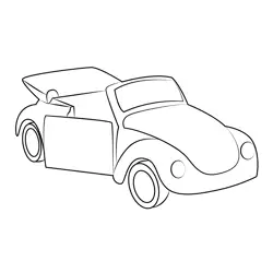 Fancy Car Free Coloring Page for Kids