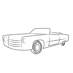 Front View Of Big Car Free Coloring Page for Kids