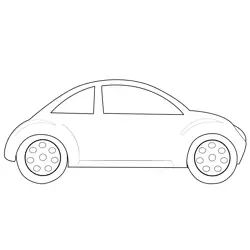 Light Pink Car Free Coloring Page for Kids