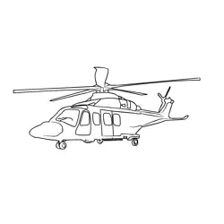 Business Helicopter Free Coloring Page for Kids
