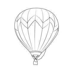 Colorful Hot Air Balloon Free Coloring Page for Kids