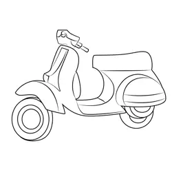 Two Wheeler Free Coloring Page for Kids