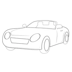 Yellow Sport Car Free Coloring Page for Kids