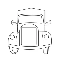 Commercial Truck Free Coloring Page for Kids