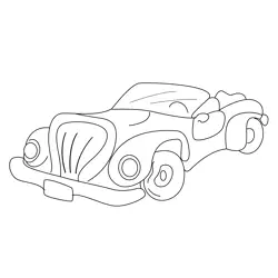 Cartoons Car Main Free Coloring Page for Kids