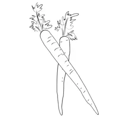 Carrots 3 Free Coloring Page for Kids
