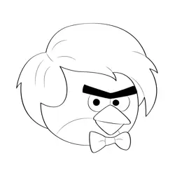 Angry Bird With Hair And Bow