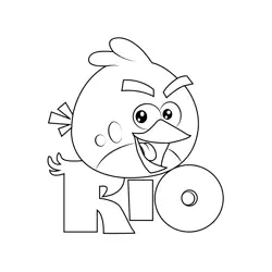 Angry Birds Rio Angry Birds Free Coloring Page for Kids