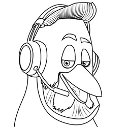 BirdDiePie Angry Birds Free Coloring Page for Kids