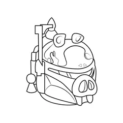 Boba Fett Angry Birds Free Coloring Page for Kids
