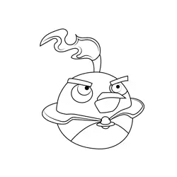 Bomb bird Angry Birds Free Coloring Page for Kids