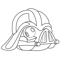 Darth Vader Pig Angry Birds Free Coloring Page for Kids