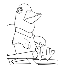 Duck Angry Birds Free Coloring Page for Kids