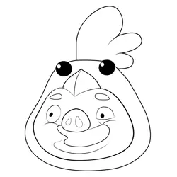 Easter Pig Angry Birds Free Coloring Page for Kids