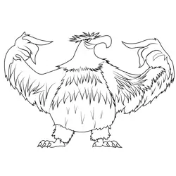 Ethan Mighty Eagle Angry Birds Free Coloring Page for Kids