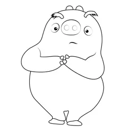 Fat Pig Angry Birds Free Coloring Page for Kids