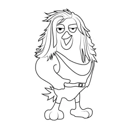 Flavio Angry Birds Free Coloring Page for Kids