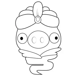 Genie Pig  Angry Birds Free Coloring Page for Kids