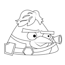 Han Solo Angry Birds Free Coloring Page for Kids