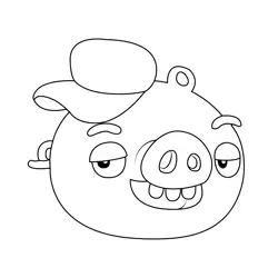 Mechanic Pig Angry Birds Free Coloring Page for Kids