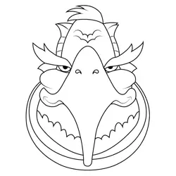 Mighty Buzzard Angry Birds Free Coloring Page for Kids