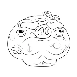 Prisoner Pigs Angry Birds Free Coloring Page for Kids