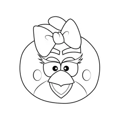 Ruby Angry Birds Free Coloring Page for Kids