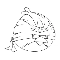 Space Wingman Angry Birds Free Coloring Page for Kids