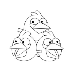 The Blues Angry Birds Free Coloring Page for Kids