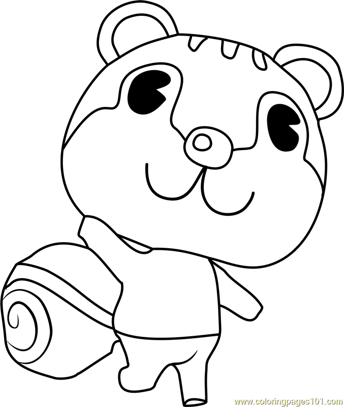 Blaire Animal Crossing Coloring Page - Free Animal Crossing Coloring