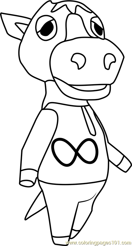 Elmer Animal Crossing Coloring Page - Free Animal Crossing Coloring