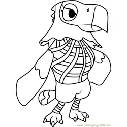 Amelia Animal Crossing Free Coloring Page for Kids