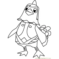 Becky Animal Crossing Free Coloring Page for Kids
