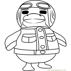 Boomer Animal Crossing Free Coloring Page for Kids