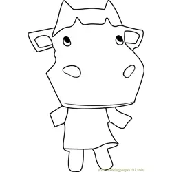 Carrot Animal Crossing Free Coloring Page for Kids