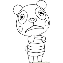 Chester Animal Crossing Free Coloring Page for Kids