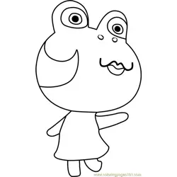 Diva Animal Crossing Free Coloring Page for Kids