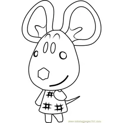 Dora Animal Crossing Free Coloring Page for Kids