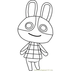 Dotty Animal Crossing Free Coloring Page for Kids