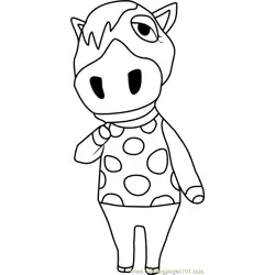 Ed Animal Crossing Free Coloring Page for Kids