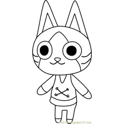 Felyne Animal Crossing Free Coloring Page for Kids