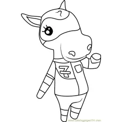 Filly Animal Crossing Free Coloring Page for Kids