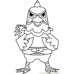 Ken Animal Crossing Free Coloring Page for Kids