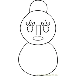 Mama Snowman Animal Crossing Free Coloring Page for Kids